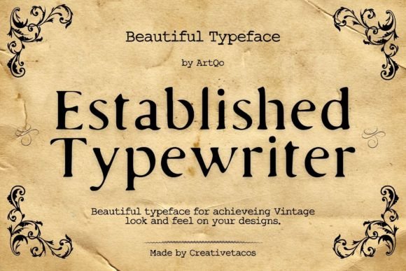 Established Typewriter Font - Featured Image