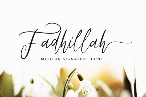 Fadhillah Signature Font - Featured Image