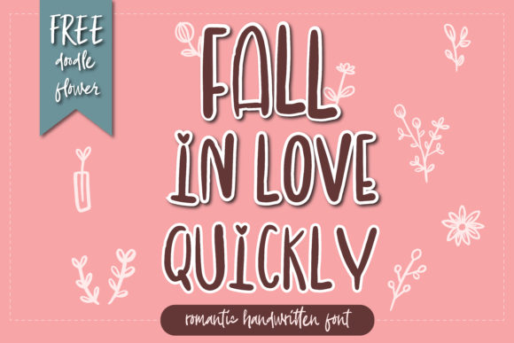 Fall in Love Quickly Font - Featured Image