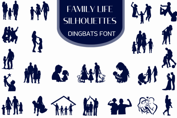 Family Life Silhouettes Font - Featured Image