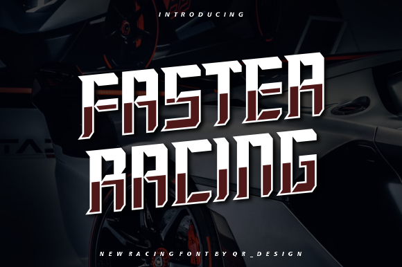 Faster Racing Font - Featured Image