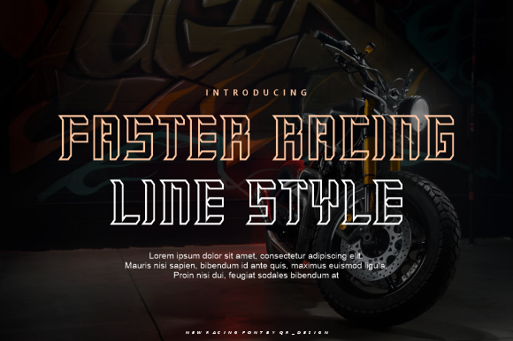 Faster Racing Line Font - Featured Image