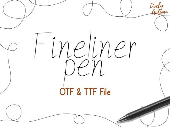 Fineliner Pen Font - Featured Image