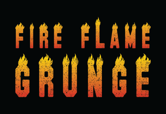 Fire Flame Grunge Font - Featured Image