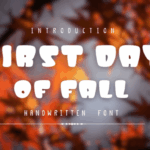 First Day of Fall Font - Featured Image