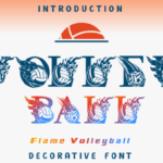Flame Volleyball Font - Featured Image