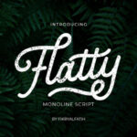 Flatty Monoline Font - Featured Image