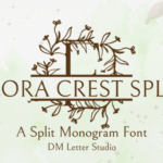 Flora Crest Split Monogram Font - Featured Image