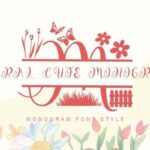 Floral Cute Monogram Font - Featured Image