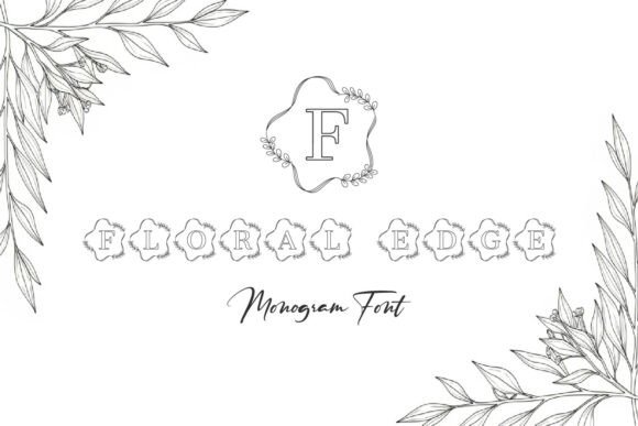 Floral Edge Monogram Font - Featured Image