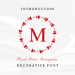 Floral Heart Monogram Font - Featured Image