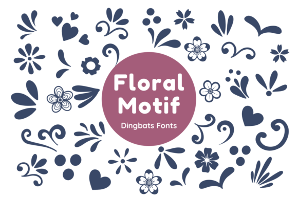 Floral Motif Font - Featured Image