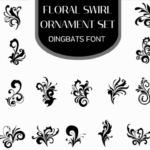 Floral Swirl Ornament Set Font - Featured Image