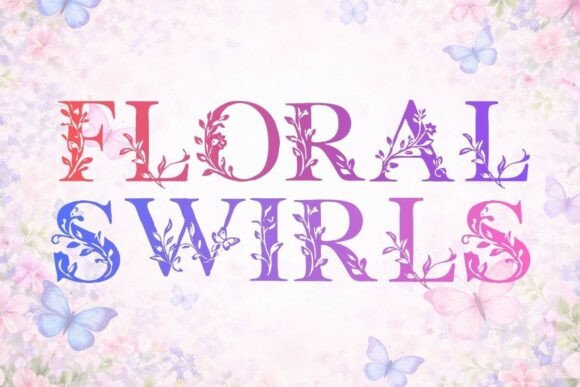Floral Swirls Font - Featured Image