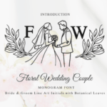 Floral Wedding Couple Font - Featured Image