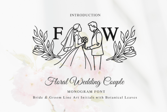 Floral Wedding Couple Font - Featured Image