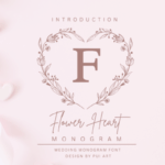 Flower Heart Monogram Font - Featured Image