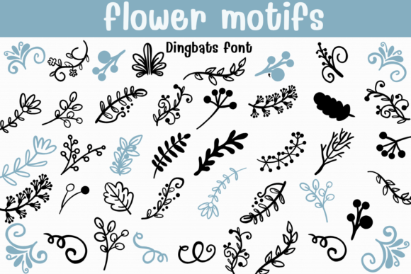 Flower Motifs Font - Featured Image