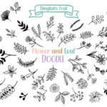 Flower and Leaf Doodle Font - Featured Image