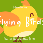 Flying Birds Font - Featured Image