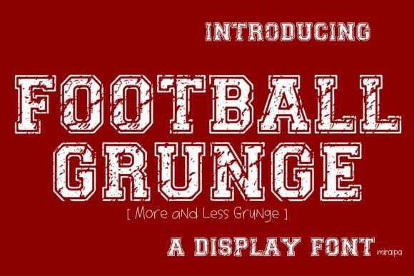 Football Grunge Font - Featured Image