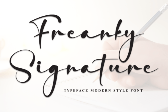 Freanky Signature Font - Featured Image