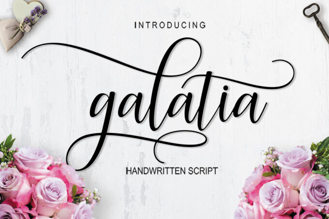 Galatia Script Font - Featured Image