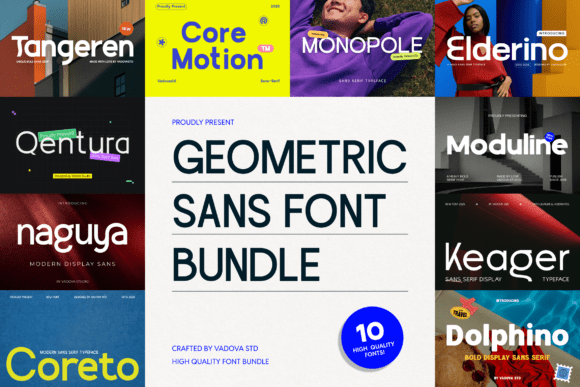 Geometric Sans Bundle Font - Featured Image