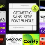 Geometric Sans Serif Bundle Font - Featured Image