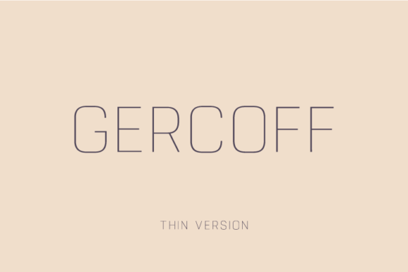 Gercoff Thin Font - Featured Image