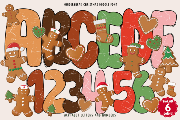 Gingerbread Christmas Doodle Font - Featured Image