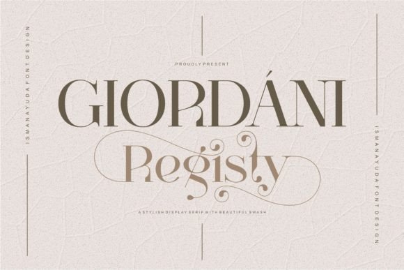 Giordani Registy Font - Featured Image