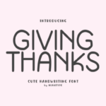Giving Thanks Font - Featured Image
