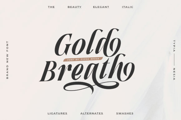 Gold Breath Font - Featured Image
