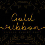 Gold Ribbon Font - Featured Image
