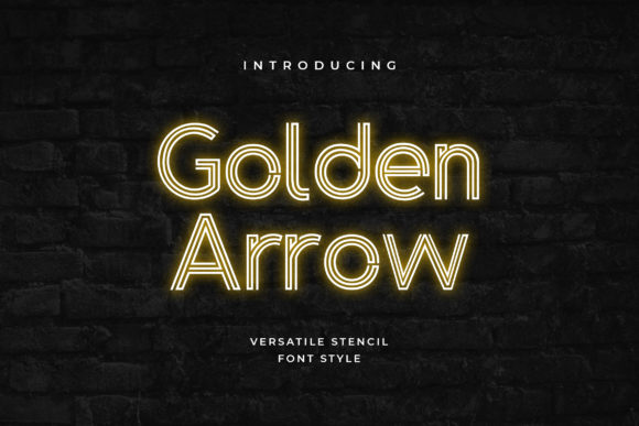 Golden Arrow Font - Featured Image