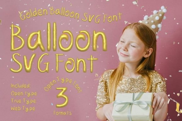 Golden Balloon Font - Featured Image