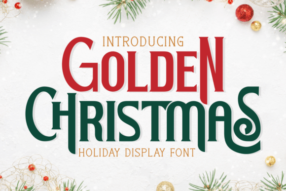 Golden Christmas Font - Featured Image