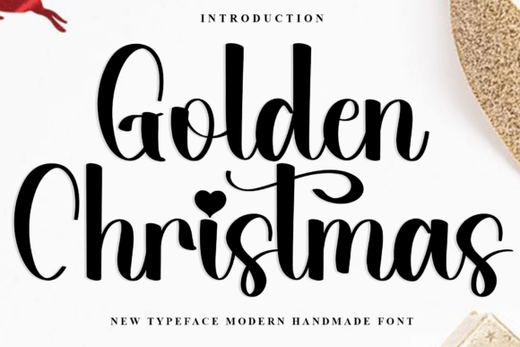 Golden Christmas Font - Featured Image