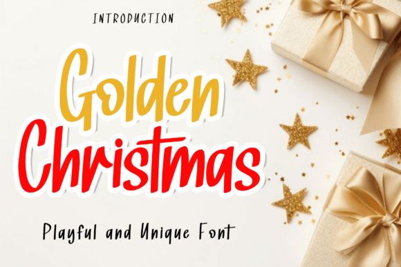 Golden Christmas Font - Featured Image