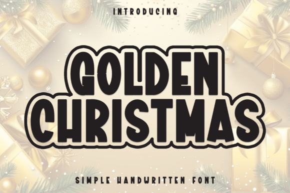 Golden Christmas Font - Featured Image