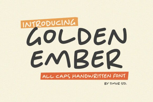 Golden Ember Font - Featured Image