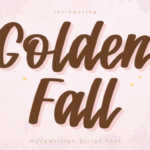 Golden Fall Font - Featured Image
