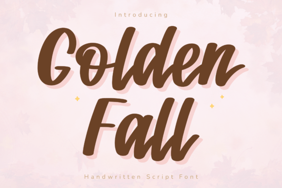 Golden Fall Font - Featured Image