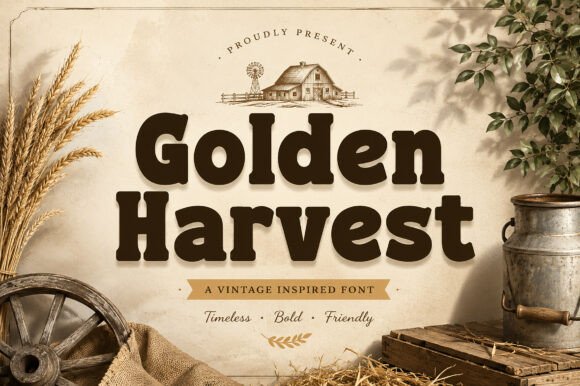 Golden Harvest Font - Featured Image