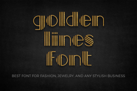 Golden Lines Font - Featured Image
