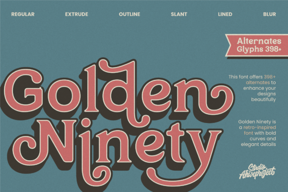 Golden Ninety Font - Featured Image