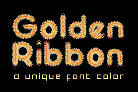 Golden Ribbon Font - Featured Image