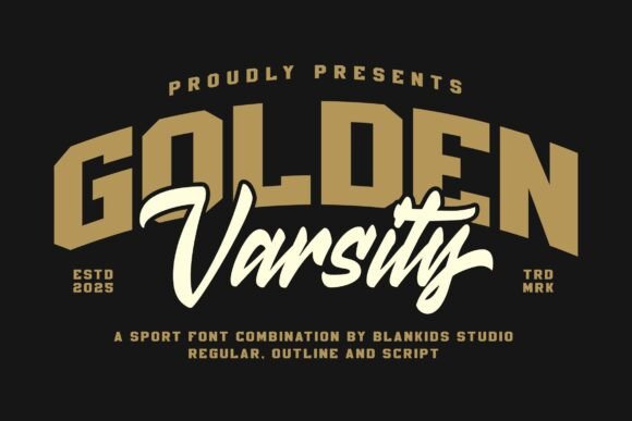 Golden Varsity Font - Featured Image