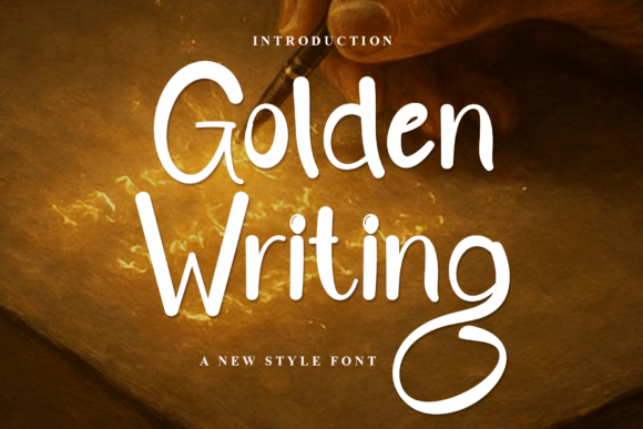Golden Writing Font - Featured Image